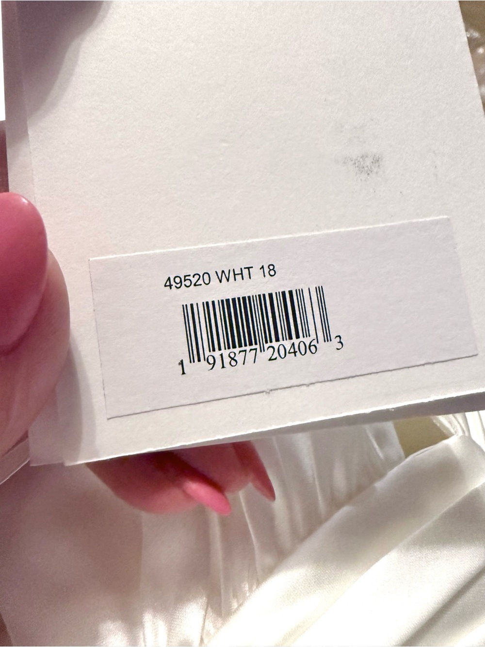 Mac Duggal 49520 White Satin Keyhole Halter Empire Waist Gown NWT Size 18 - Picture 8 of 8